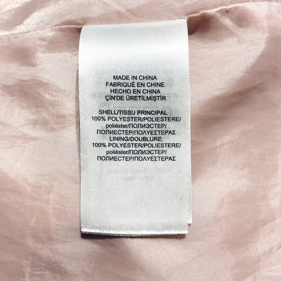 Lauren Ralph Lauren Hooded Jacket Womens L Pink Windbreaker Lightweight Gold Zip - Picture 4 of 9